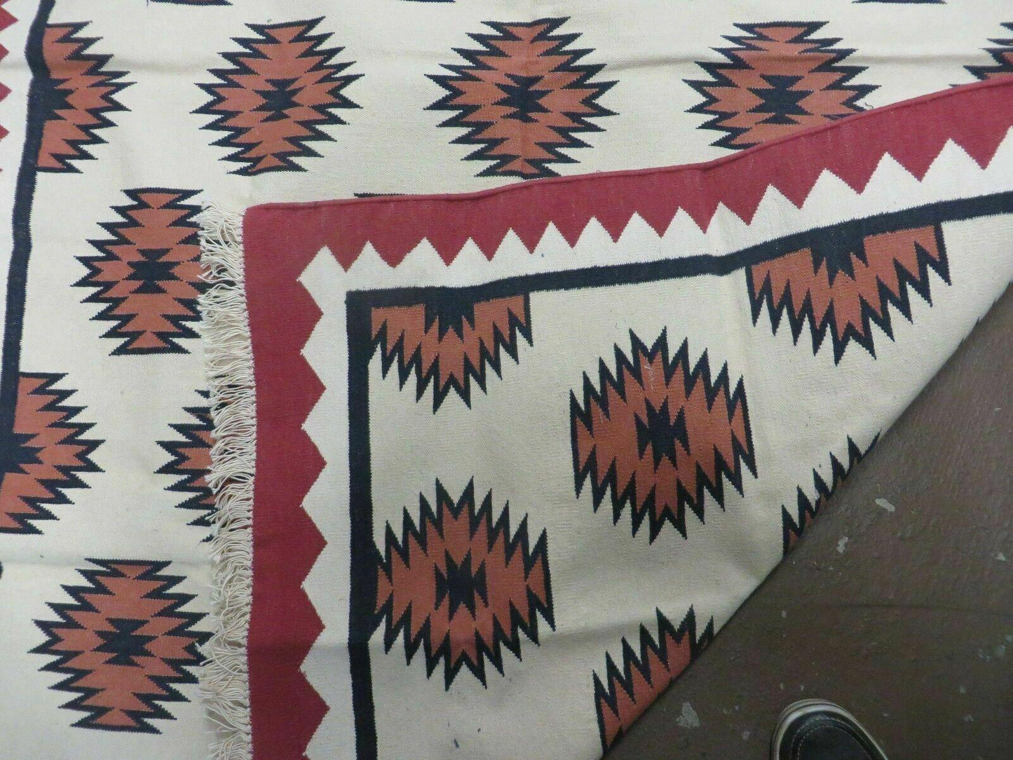 5' X 8' Hand Woven Wool Rug Contemporary Kilim Dhurrie Modern Oriental Area Rug - Nuvé