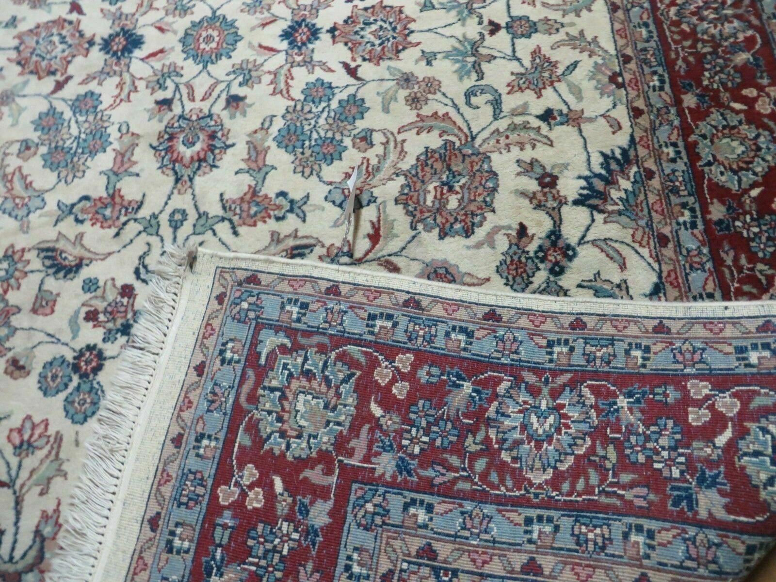 6' X 9' Vintage Handmade Fine Chinese Floral Oriental Wool Rug Carpet Beige - Nuvé