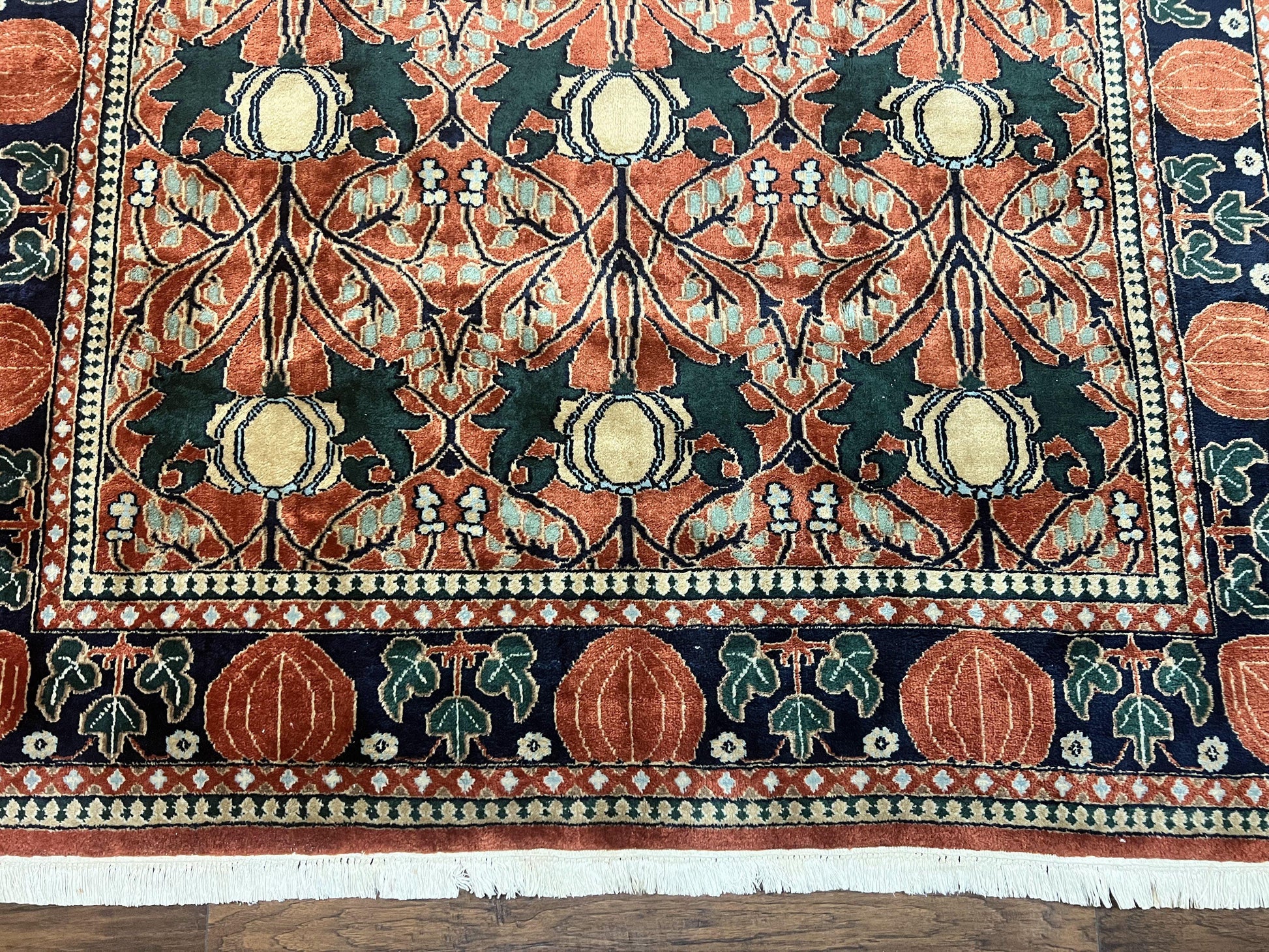 Indo Persian Bidjar Rug 8x10, Red and Black, Handmade Vintage Wool Carpet - Nuvé