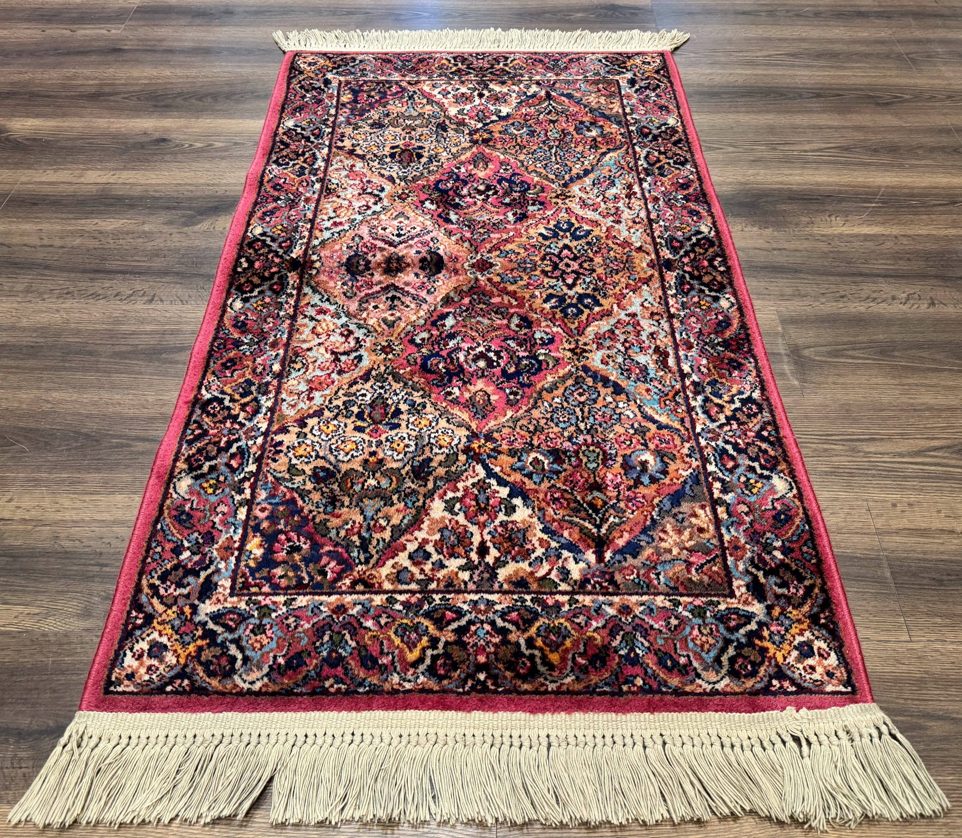 Karastan Rug 3x5 Multicolor Panel Kirman #717, Original 700 Series, Wool Pile, Discontinued - Nuvé