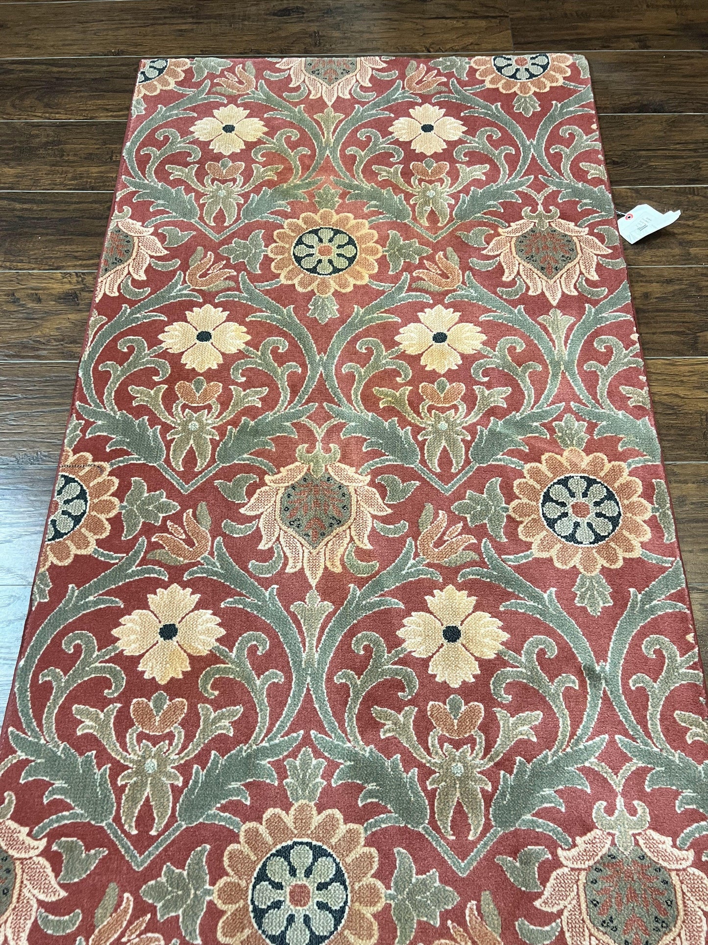 Runner Rug 3 x 14.7, Long Hallway Rug, Wool, Power Loomed, Contemporary, Floral - Nuvé