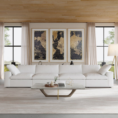 Nuvé® Solace Modular Bouclé Cloud Sofa - Snow White - 4-Seater Sofa - Nuvé