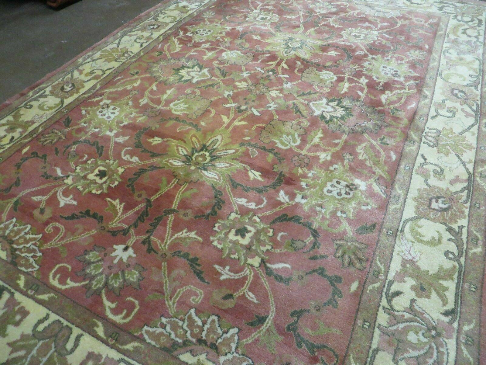 6' X 9' Vintage Handmade Indian Floral Oriental Wool Rug Veg Dyes Nice - Nuvé