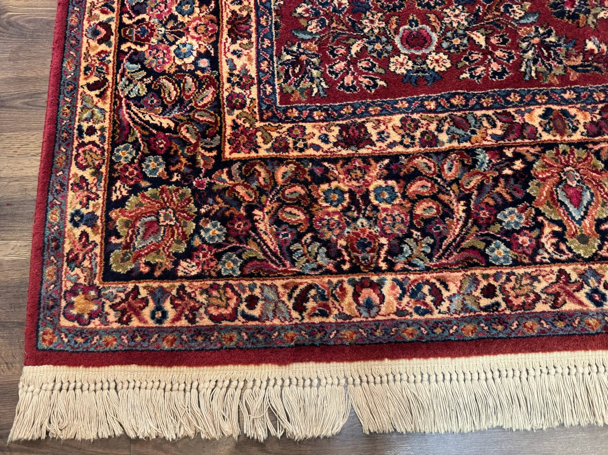 Karastan Rug 10x14, Red Sarouk #785, Wool Original 700 Series - Nuvé
