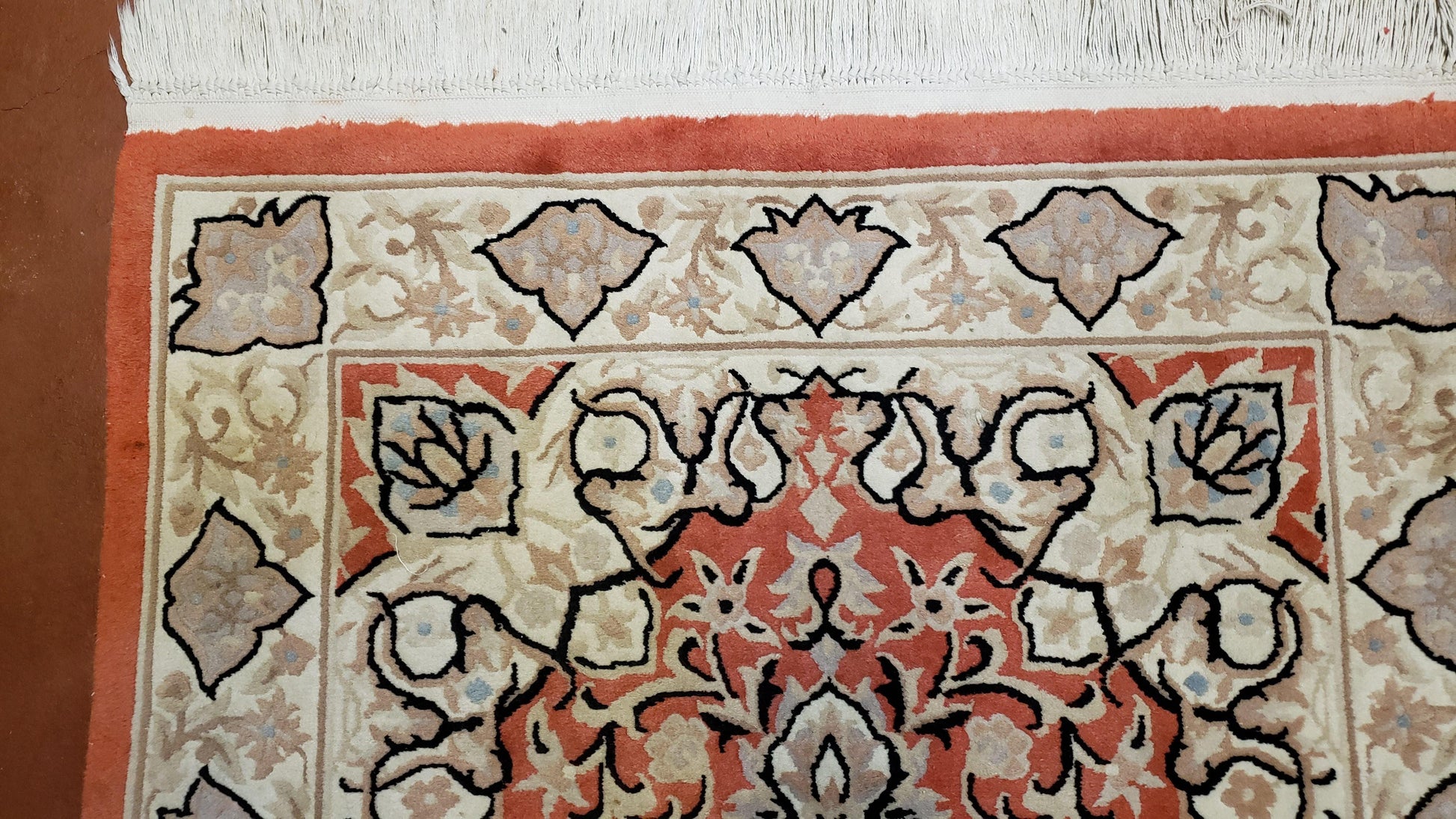 3x5 Red Chinese Plush Rug, Hand Knotted Soft Wool Carpet, Medallion Rug, Fine Vintage Rug, 120 Line, Small Area Rug - Nuvé