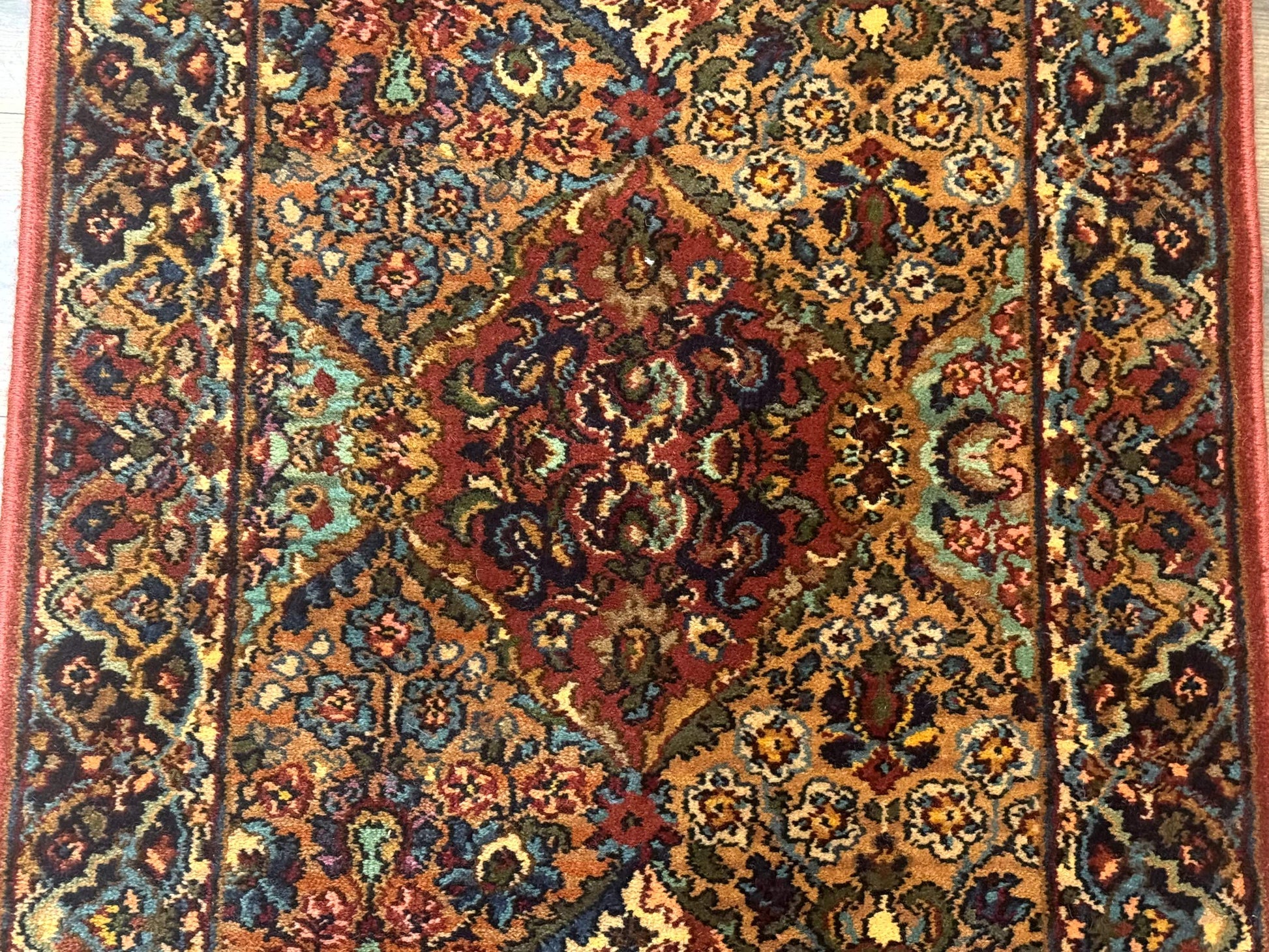 Karastan Rug 2.6 x 4 Multicolor Panel Kirman #717, Original 700 Series, Wool Pile Discontinued - Nuvé