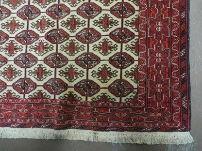 4' X 6' Handmade Finely Knotted Pakistan Turkoman Bokhara Wool Rug Nice - Nuvé