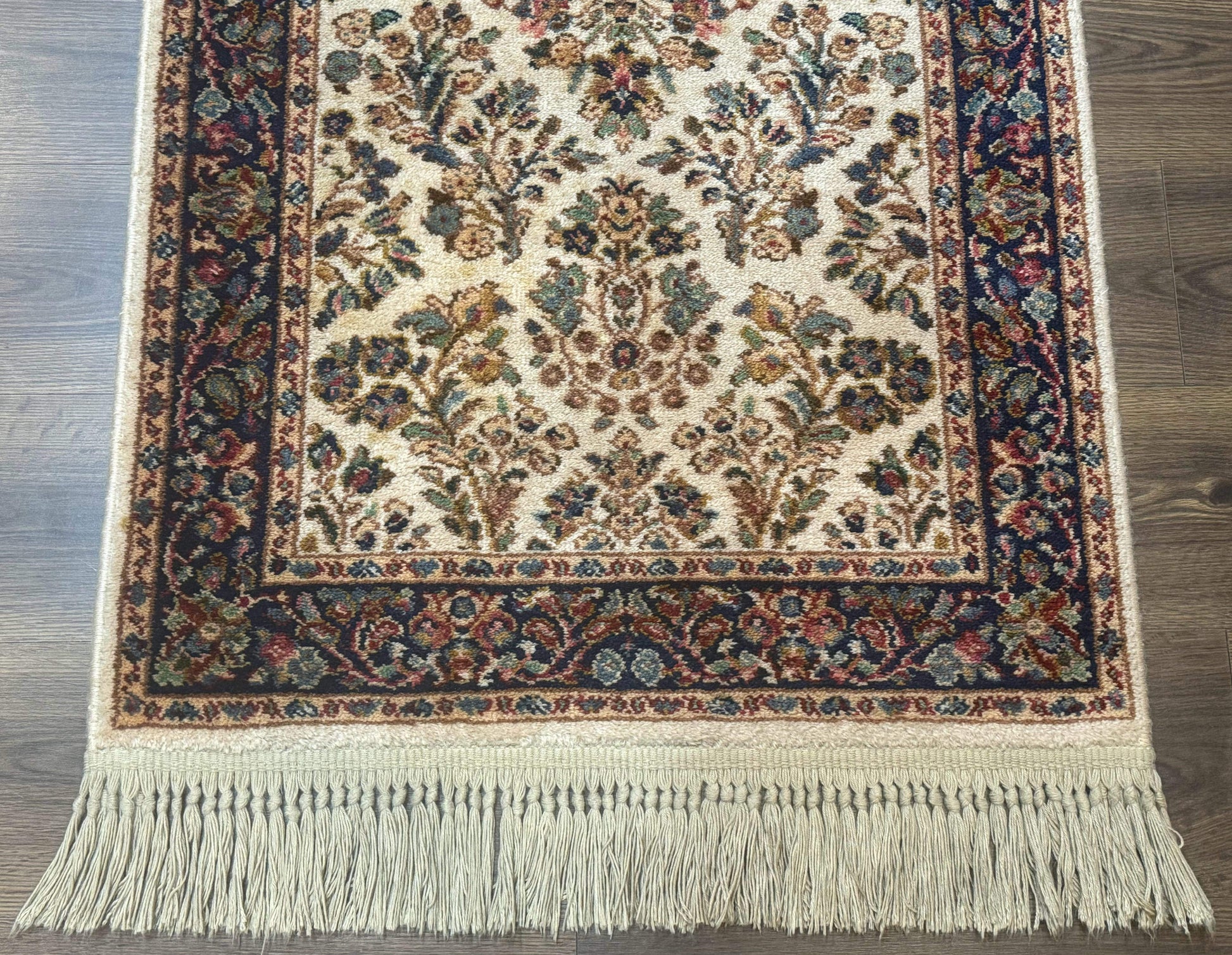 Karastan Rug 2x4, Ivory Sarouk #760, Vintage Wool Small Karastan Carpet, Original 700 Series, Discontinued - Nuvé