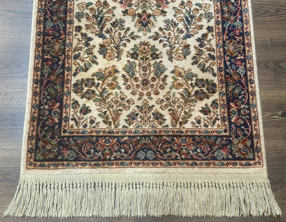 Karastan Rug 2x4, Ivory Sarouk #760, Vintage Wool Small Karastan Carpet, Original 700 Series, Discontinued - Nuvé