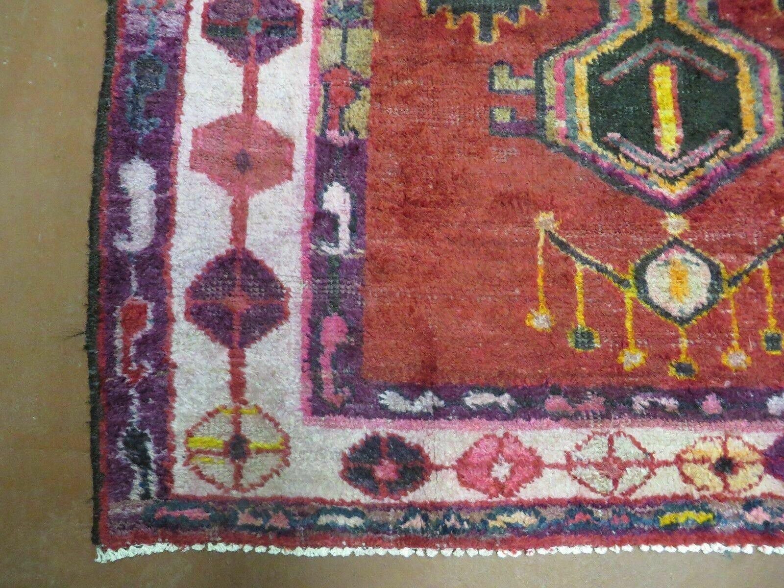 4' X 8' Antique Handmade Turkish Caucasian Kazak Design Wool Rug Veg Dyes Nice - Nuvé