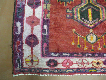 4' X 8' Antique Handmade Turkish Caucasian Kazak Design Wool Rug Veg Dyes Nice - Nuvé