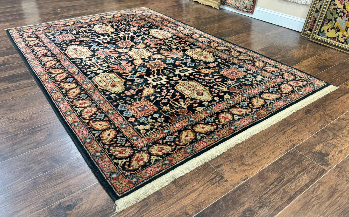 Karastan Rug 5.9 x 8.6, Chahar Mahal #604, Wool Vintage Discontinued Karastan Carpet - Nuvé