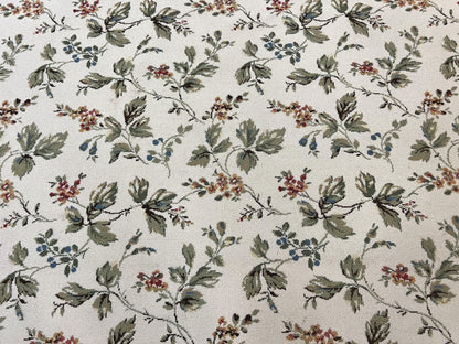 Vintage Stark Carpet 7x10, Ivory and Green, European Aubusson Design, Allover Pattern, Stark Rug - Nuvé
