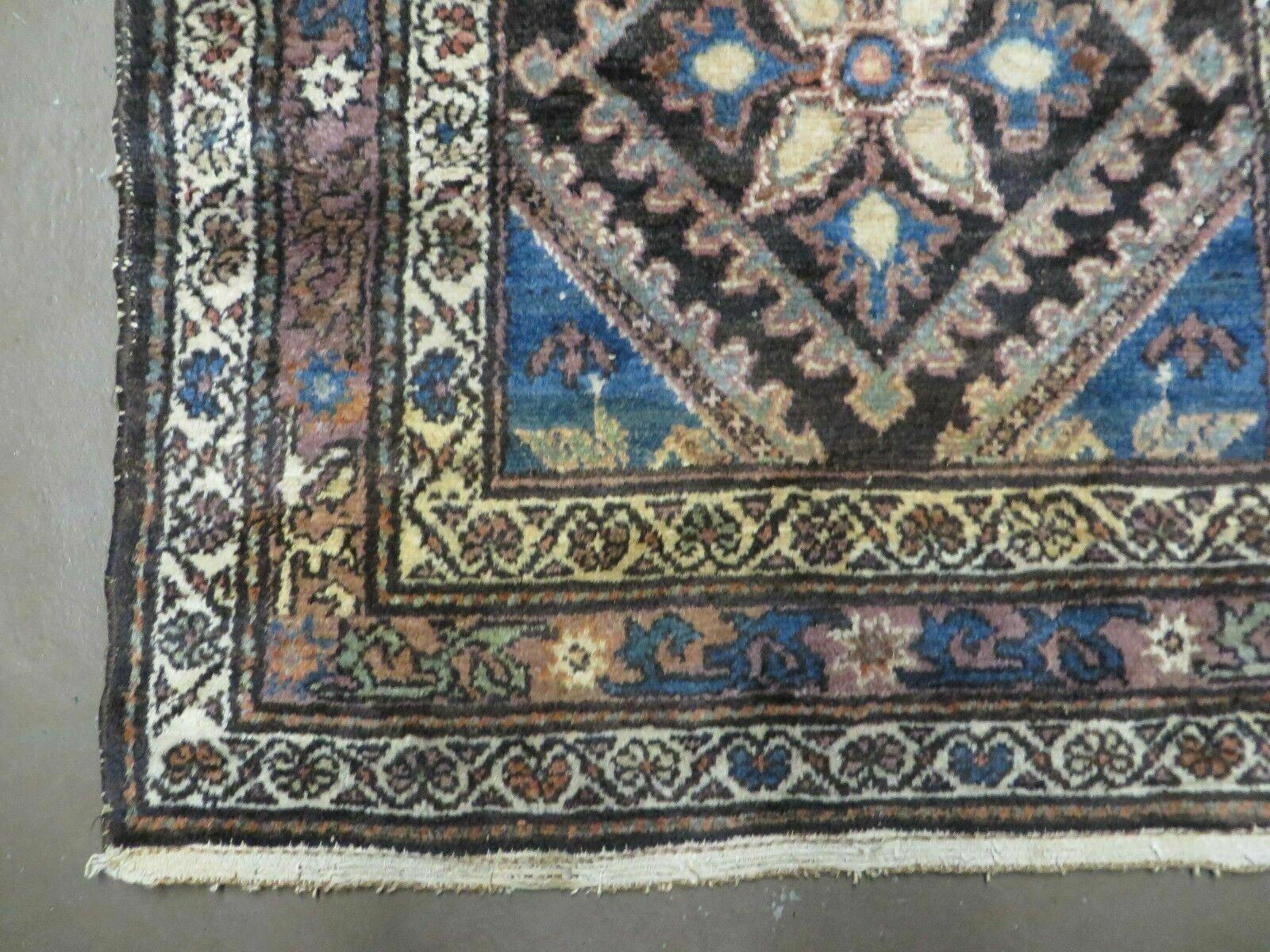 3' X 6' Antique Handmade India Floral Oriental Wool Rug Veg Dyes Nice - Nuvé