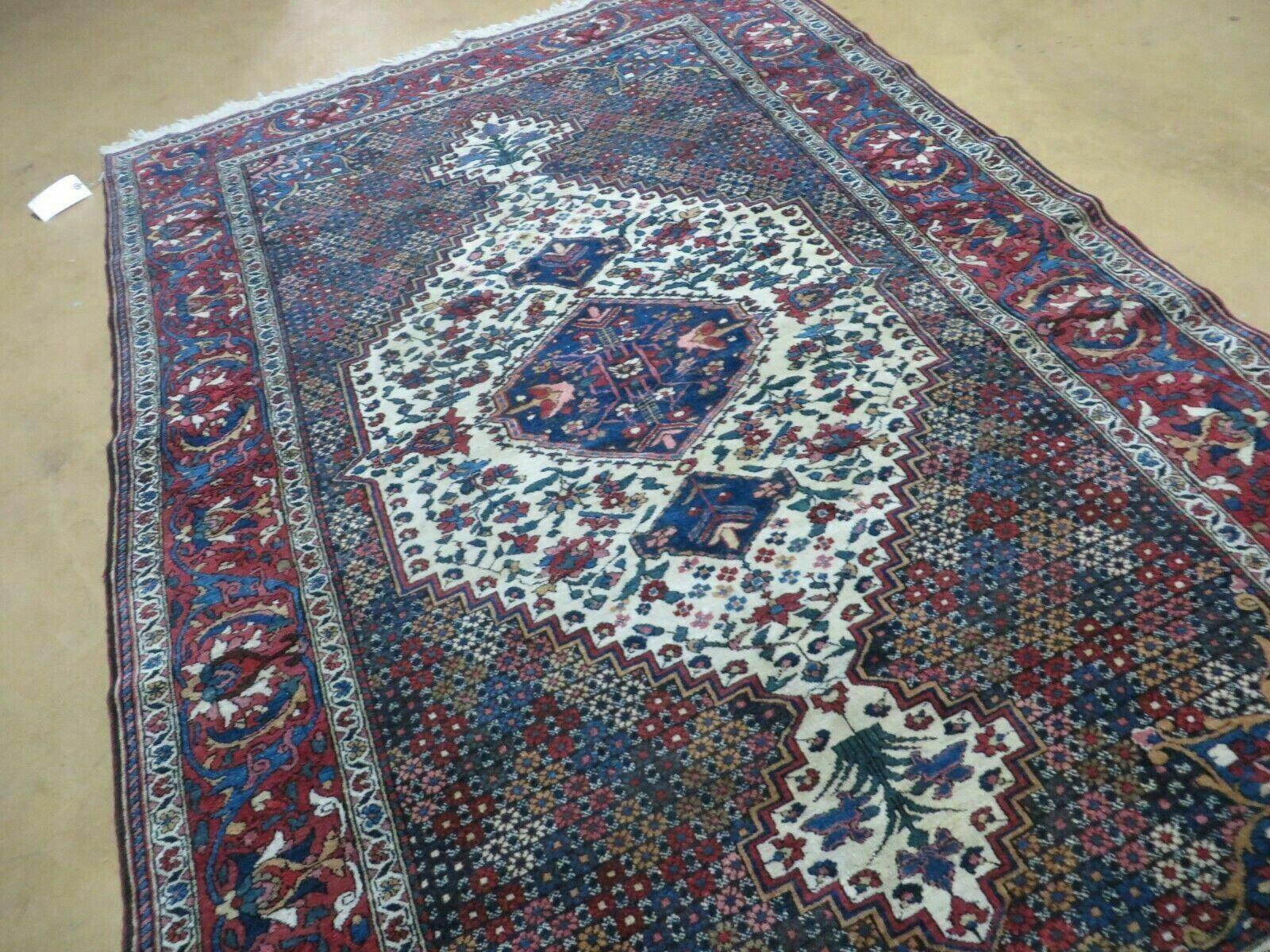 4' X 7' Vintage Handmade Turkish Floral Orient Medallion Wool Veg Dye Rug Nice - Nuvé