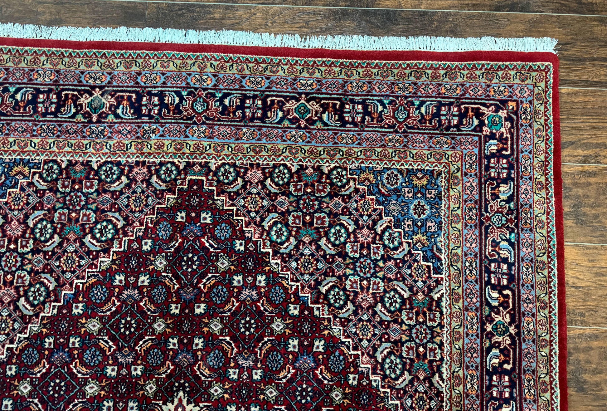 Indo Persian Bidjar Rug 6x9, Vintage Wool Handmade Carpet - Nuvé