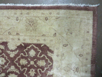 7' X 10' Vintage Fine Handmade Pakistan Peshawar Chobi Floral Wool Rug Vegy Dye