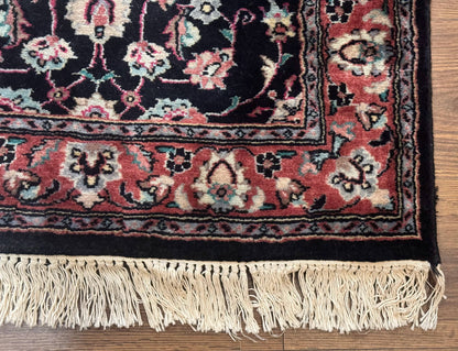 Pak Persian Runner Rug 2.8 x 10, Dark Blue, Floral Allover, Wool - Nuvé