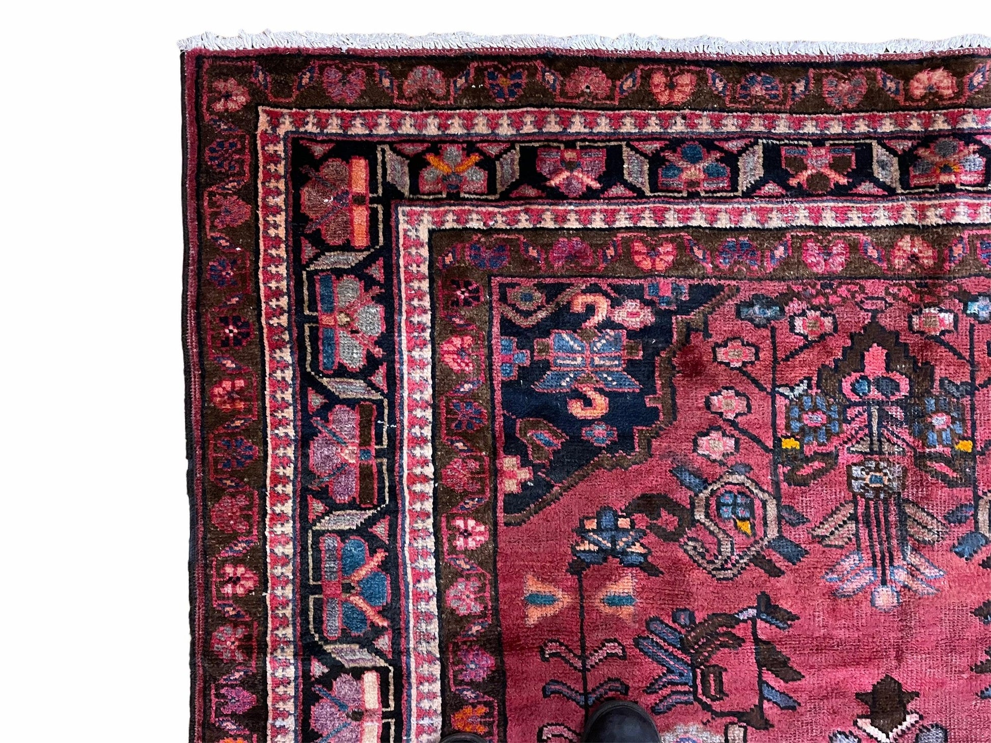 5.5 X 10 Handmade Wool Tribal Gallery Rug Wide Runner Corridor Rug Floral Red - Nuvé