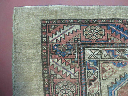 3'4" X 12' Antique Hand Made Turkish Wool Rug Runner Carpet Camel Hair Nice - Nuvé