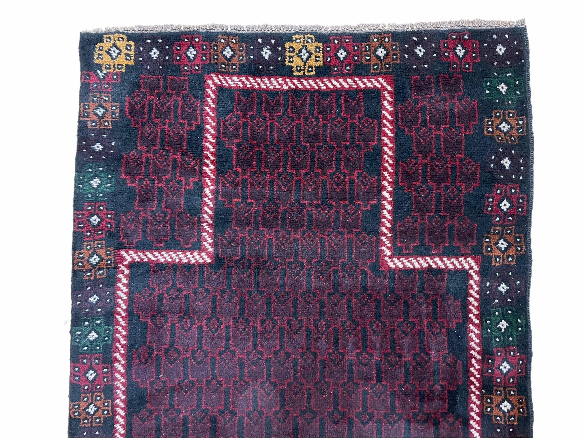 3 X 5 Vintage Handmade Tribal Wool Rug Baluchi Rug Afghan Rug Balouch Rug 3x4.7 - Nuvé