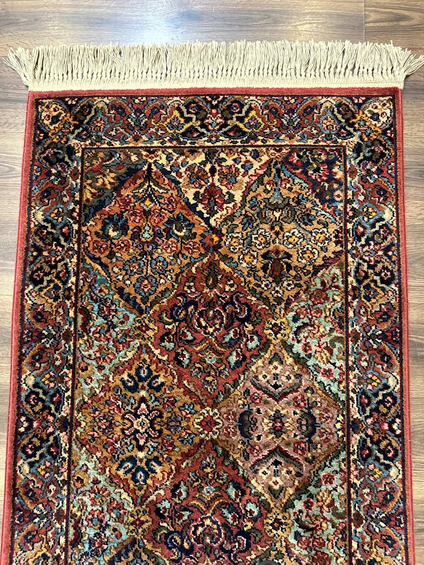 Karastan Rug 3x5 Multicolor Panel Kirman #717, Original 700 Series, Wool Pile, Discontinued - Nuvé