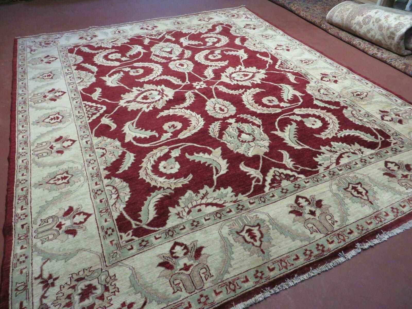 8' X 10' Vintage Fine Handmade Peshawar Agra Chobi Rug - Nuvé