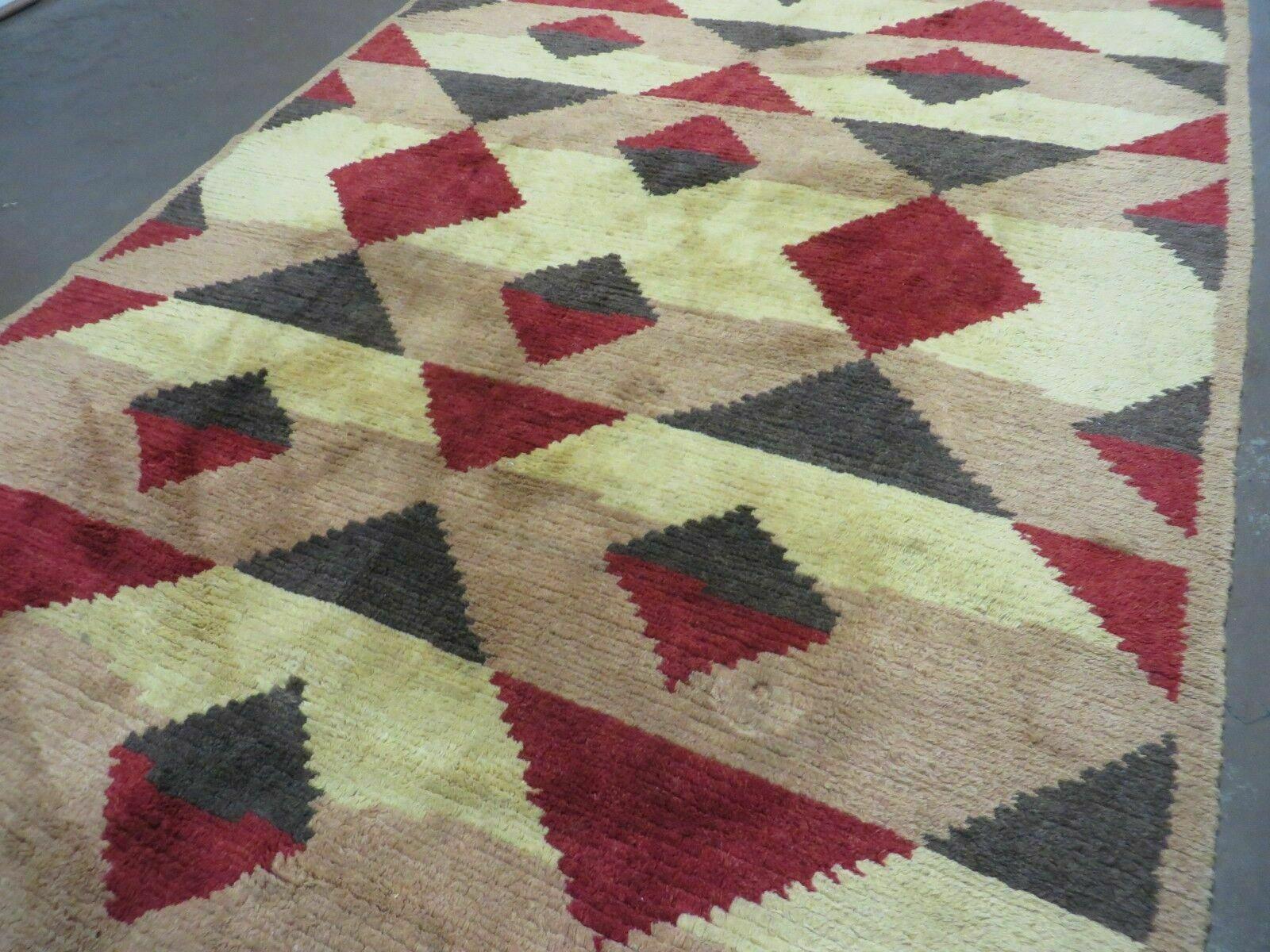 6' X 8' Handmade Tibetan Nepal Chinese Wool Rug Art Deco Contemporary Modern - Nuvé