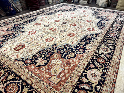 Large Palace Sized Stark Carpet 13x19, Traditional Wool Handmade Rug, Beige - Nuvé