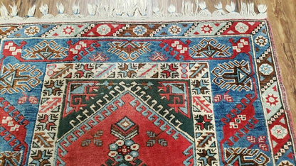 4' X 6' Handmade Turkish Super Kazak Shirvan Wool Rug Colorful - Nuvé
