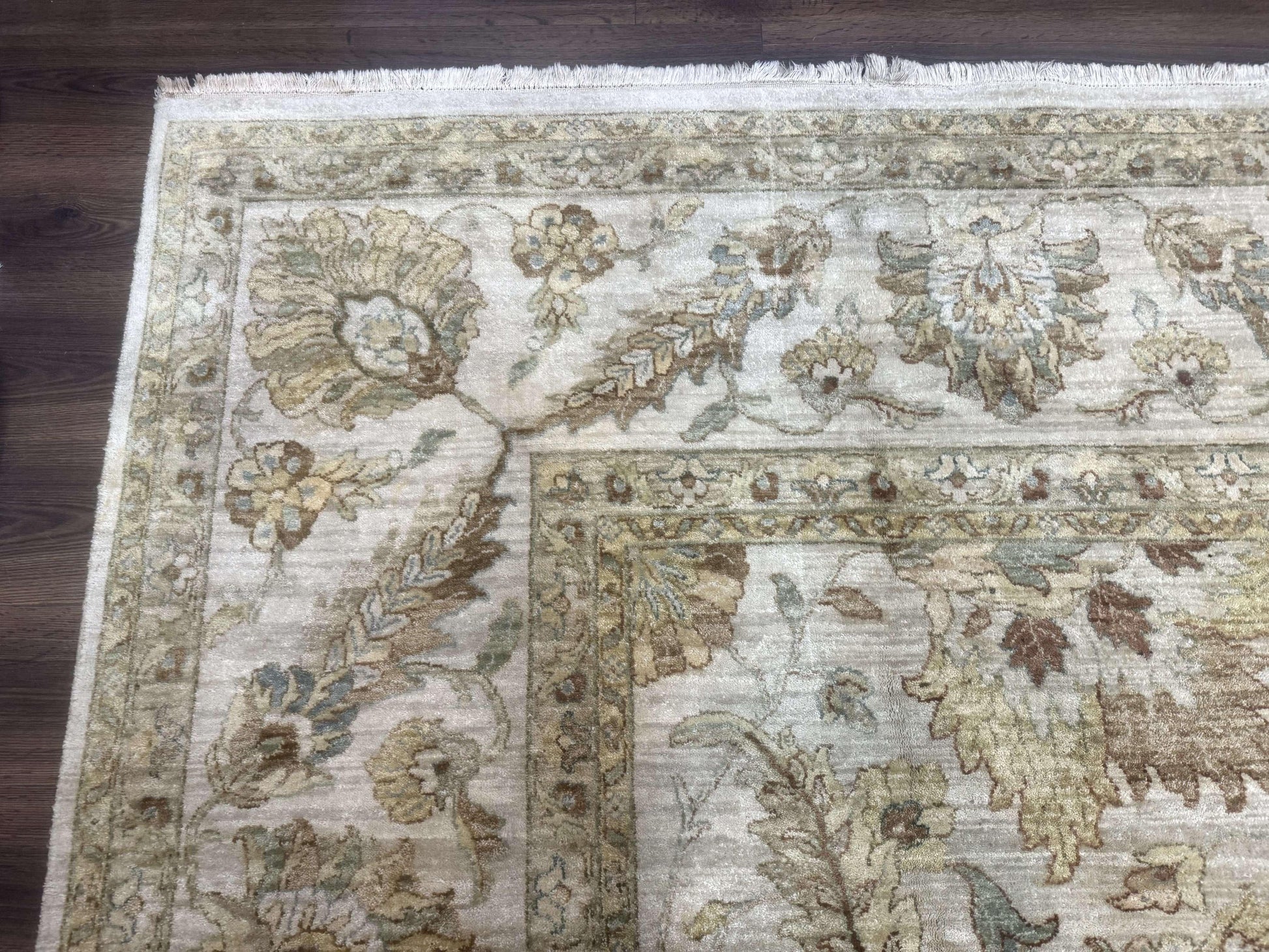 Palace Size Rug 12x15, Neutral Light Colors, Oat, Peshawar Chobi Oushak Rug, Handmade Wool Rug - Nuvé
