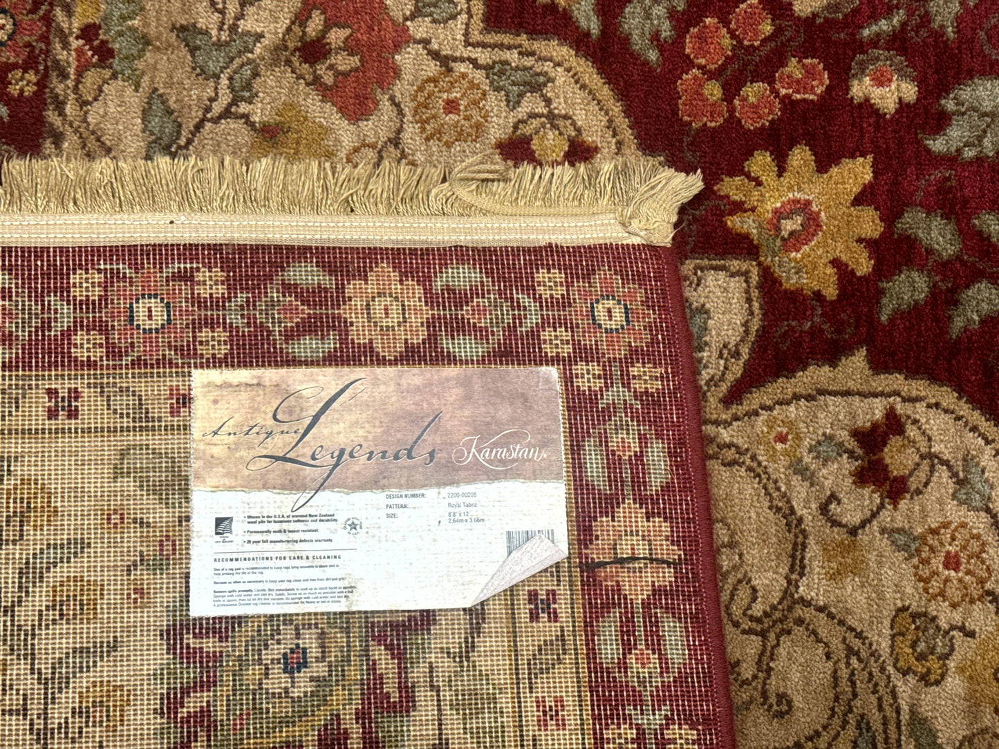 Karastan Rug 8.8 x 12, Antique Legends Royal Tabriz, Wool Pile, Vintage, Rare Design - Nuvé