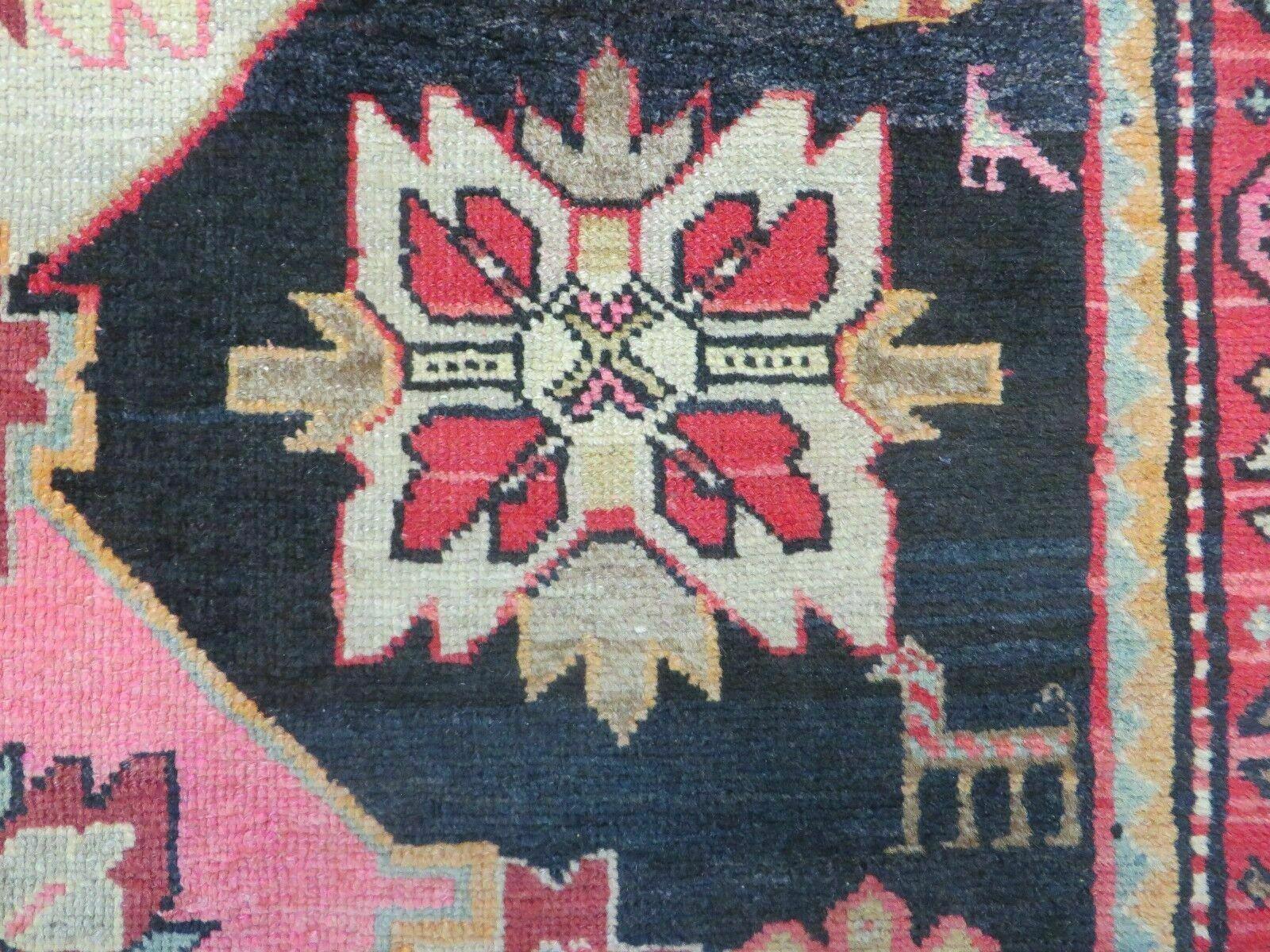 5' X 9' Antique Karabagh Caucasian Rug Handmade Wool Carpet Organic Dyes Nice - Nuvé