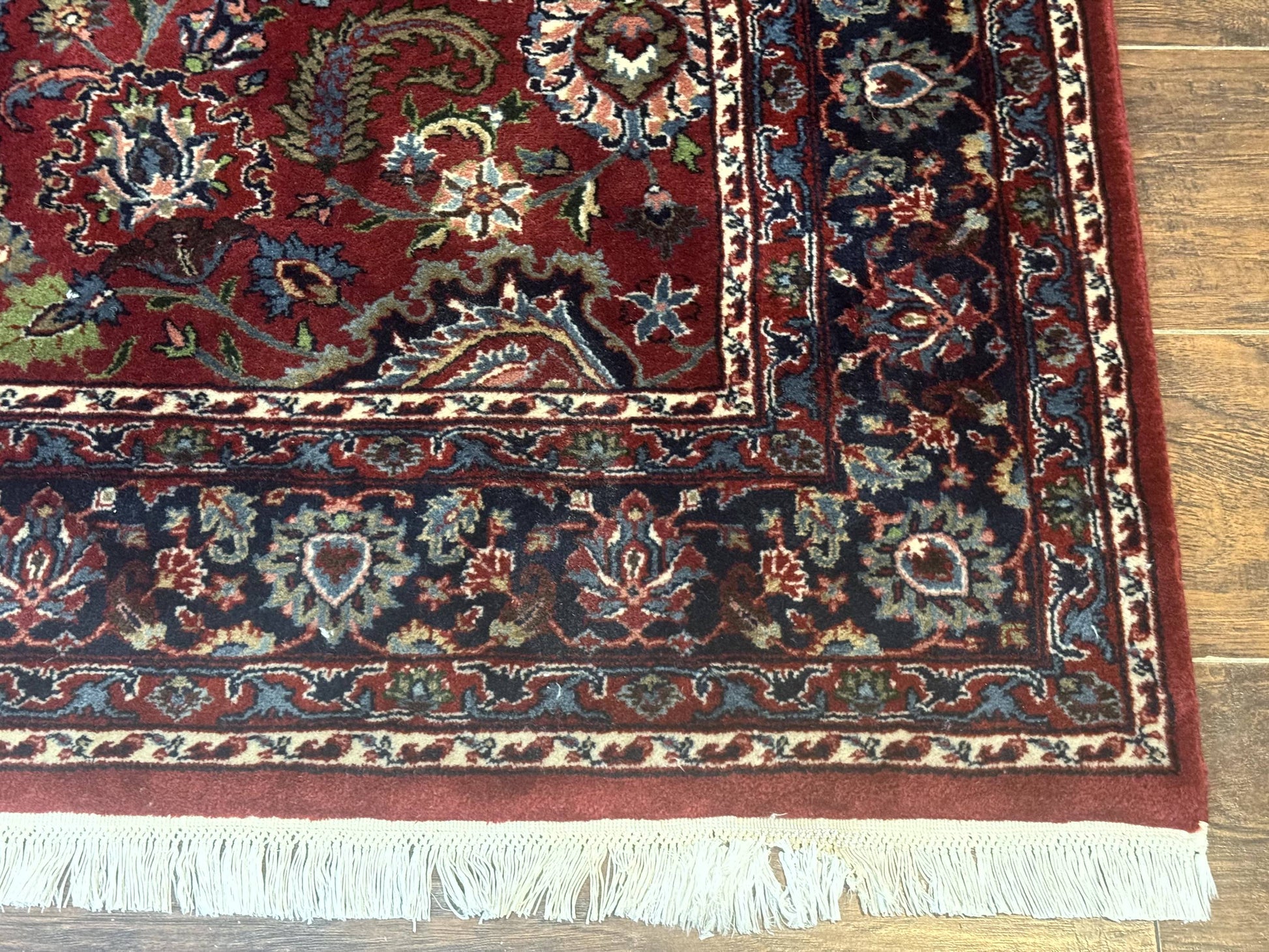 Indo Persian Rug 5x7, Vintage Traditional Floral Carpet, Burgundy and Navy Blue - Nuvé