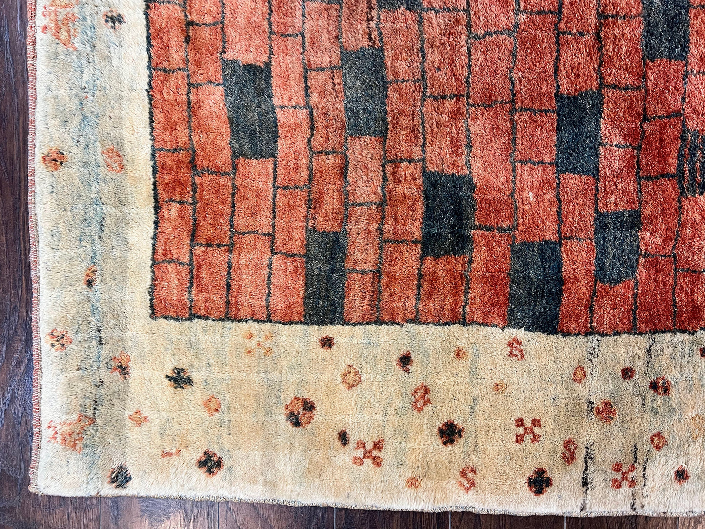 Persian Gabbeh Rug 6x8 ft, Wool Handmade Tribal Rug - Nuvé