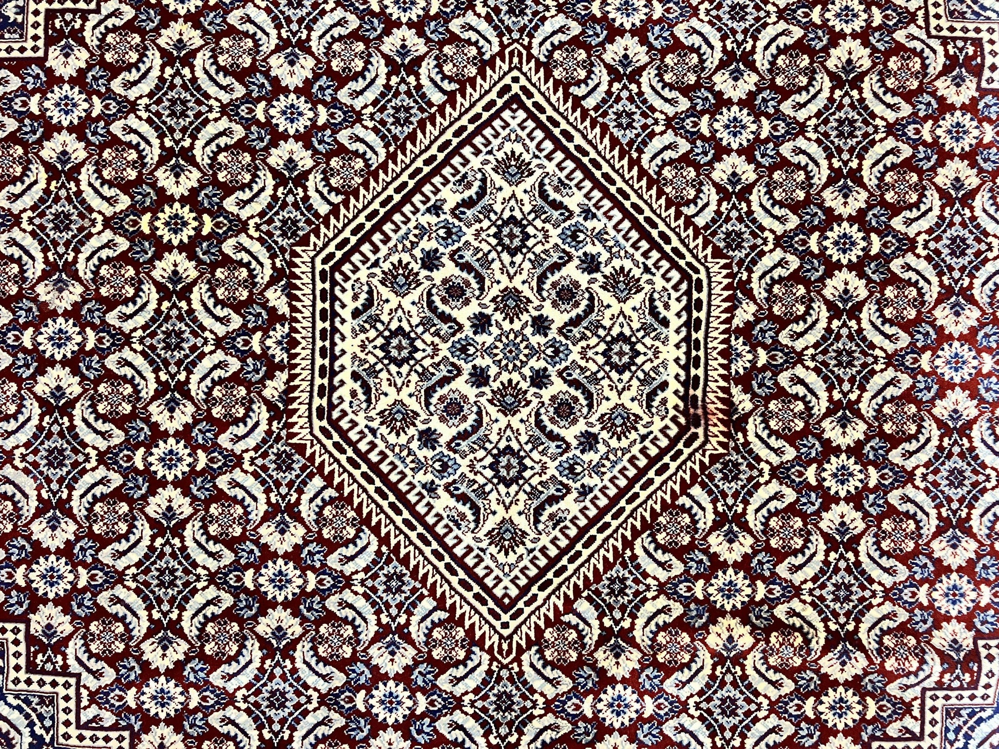 Karastan Rug 8x10, Kara Shah Red Bidjar, Belgium Power Loomed Rug, Wool Pile Karastan Rug, Vintage - Nuvé