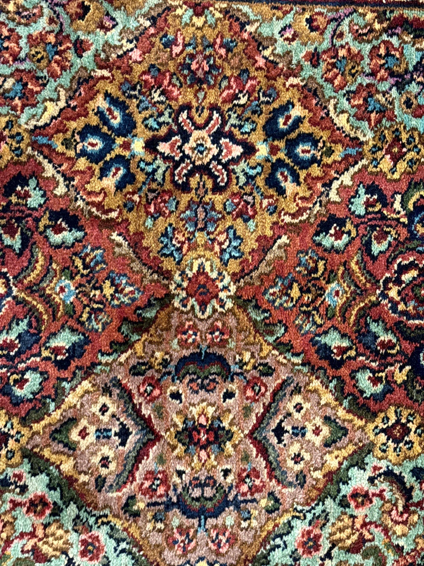 Karastan Rug 3x5 Multicolor Panel Kirman #717, Original 700 Series, Wool Pile, Discontinued - Nuvé