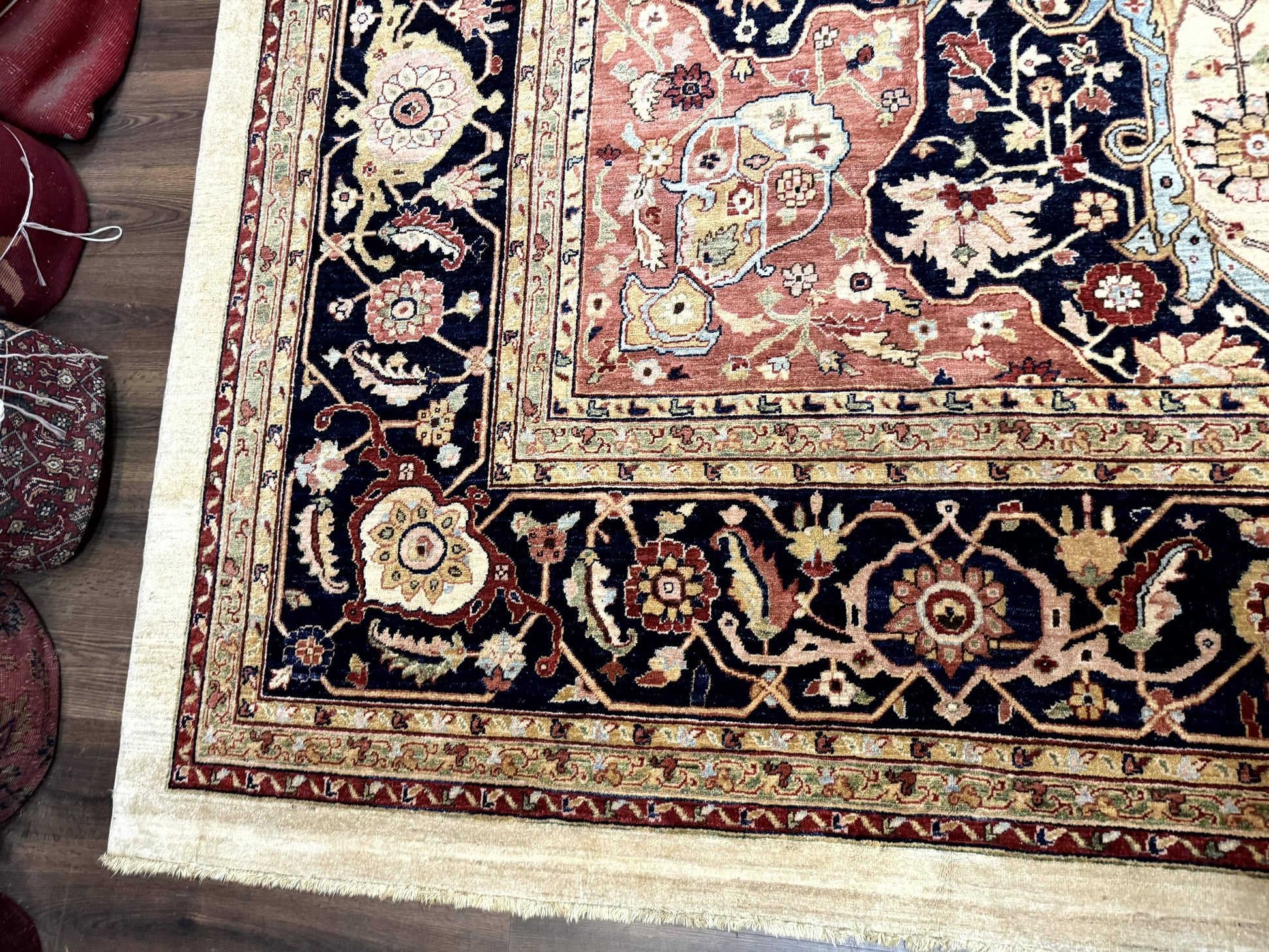 Large Palace Sized Stark Carpet 13x19, Traditional Wool Handmade Rug, Beige - Nuvé