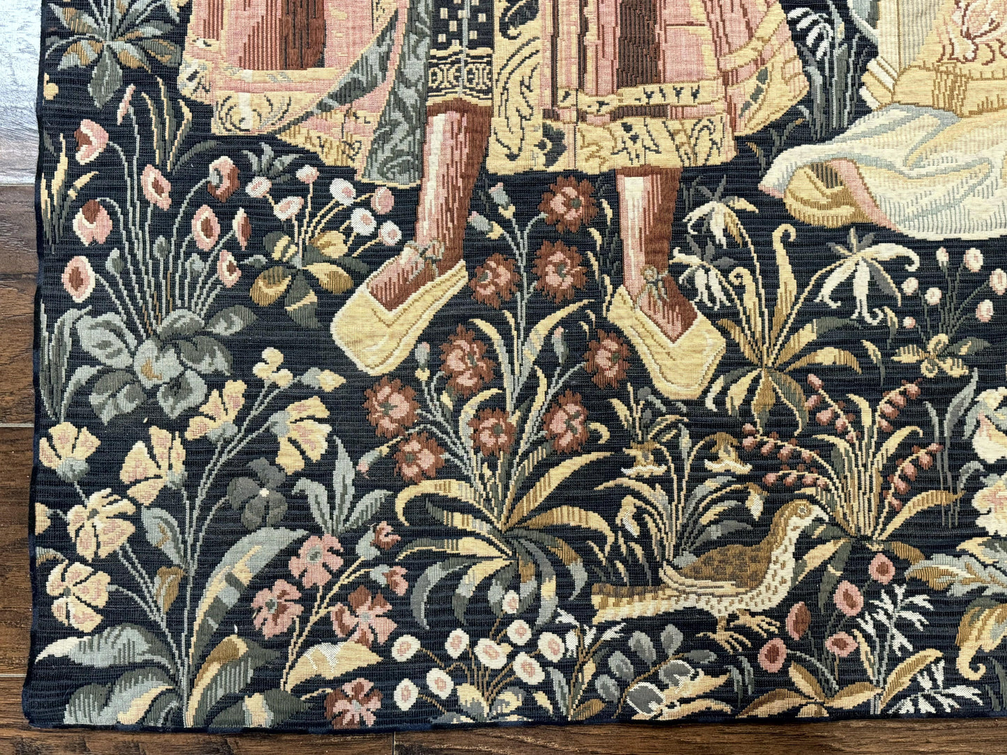 Vintage Belgium Tapestry 4x5, The Concet Musicians, Green - Nuvé