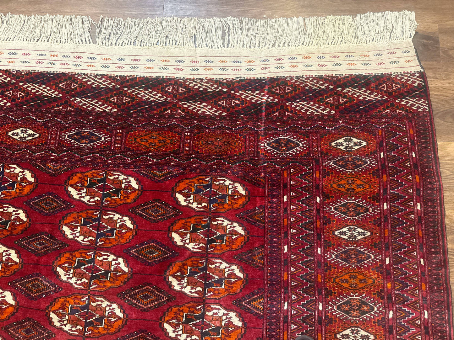Persian Turkoman Rug 7x9, Red Tribal Carpet - Nuvé