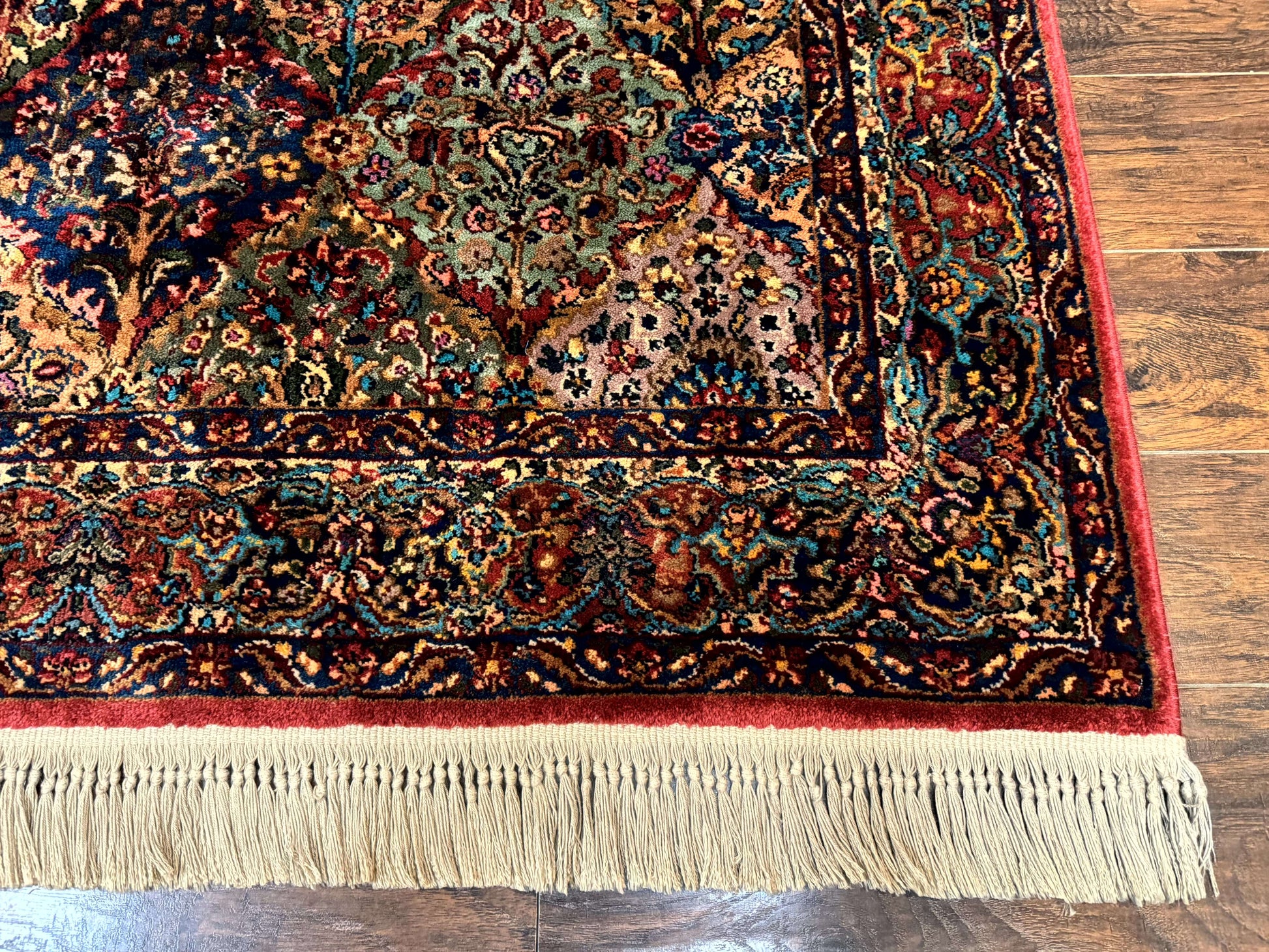 5.9 x 9 Karastan Rug Multicolor Panel Kirman #717, Original 700 Series, Wool - Nuvé
