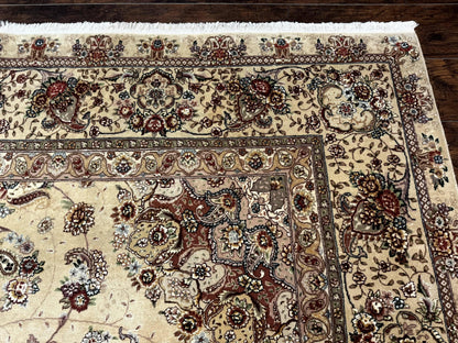 Sino Persian Rug 8x10, Wool and Silk Highlights, 290 KPSI, Floral Medallion - Nuvé