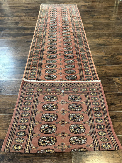 Pakistani Turkoman Bokhara Runner Rug 2.8 x 12, Oriental Runner for Hallway - Nuvé