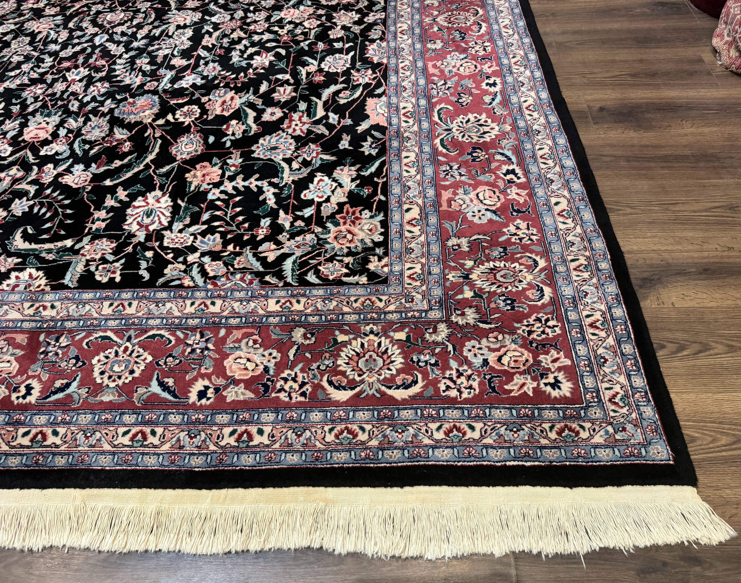 Large Sino Persian Rug 10x15, Floral Allover, Hand Knotted Wool Carpet, Fine - Nuvé