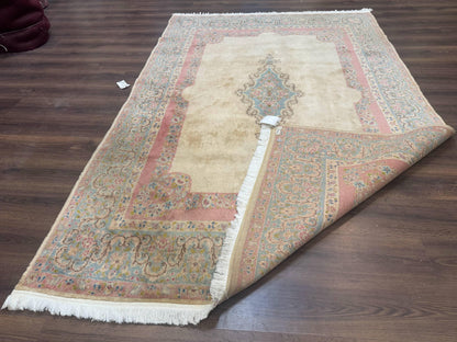 Persian Kerman Rug 6x9, Pastel Colors, Semi Open Field - Nuvé