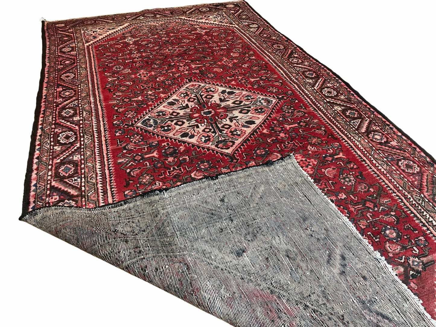 5.5 X 10 Antique Handmade Wool Tribal Gallery Rug All Over Red Runner Corridor - Nuvé