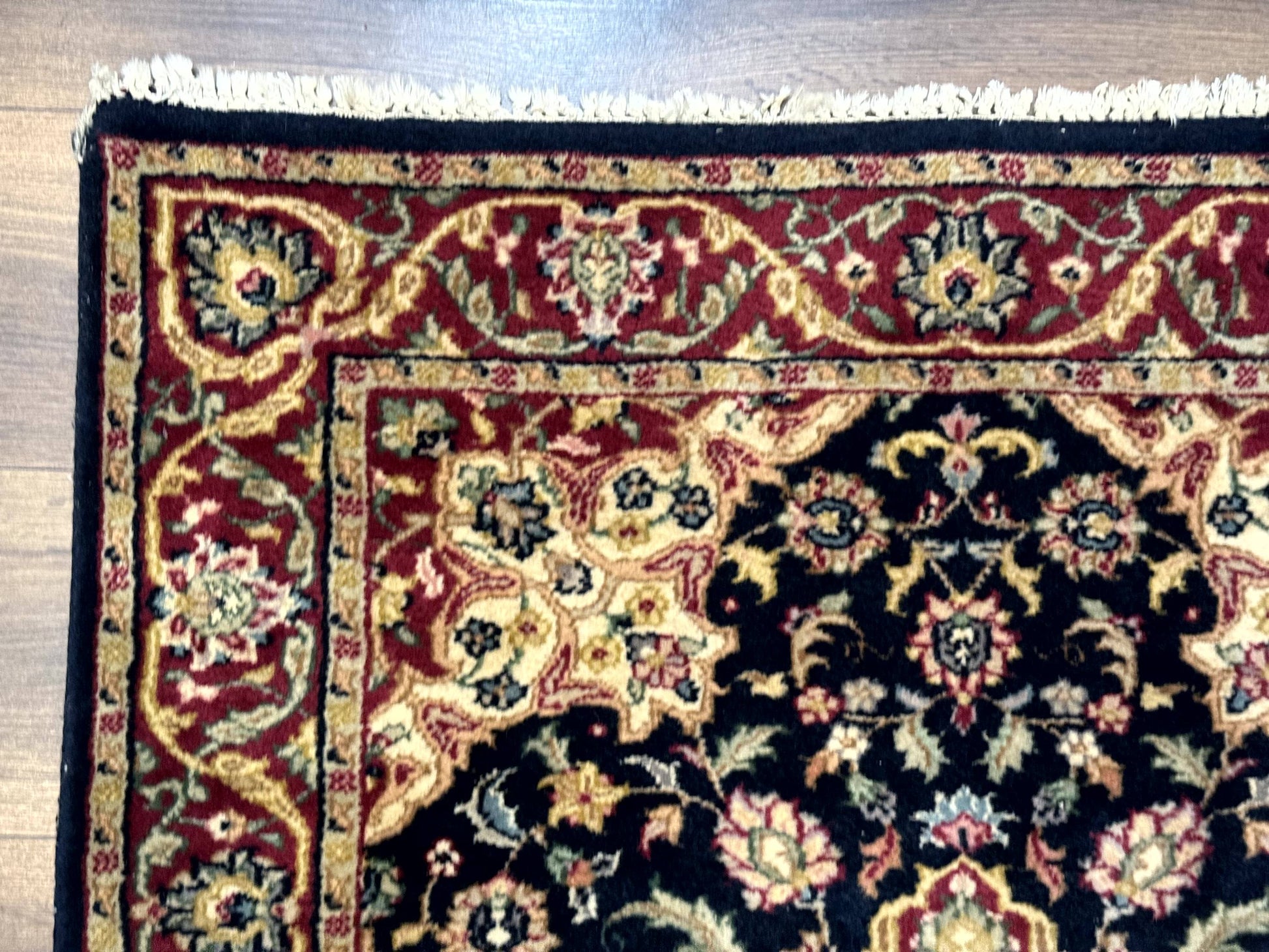 Pak Persian Sarouk Rug 3x5, Navy Blue and Red - Nuvé