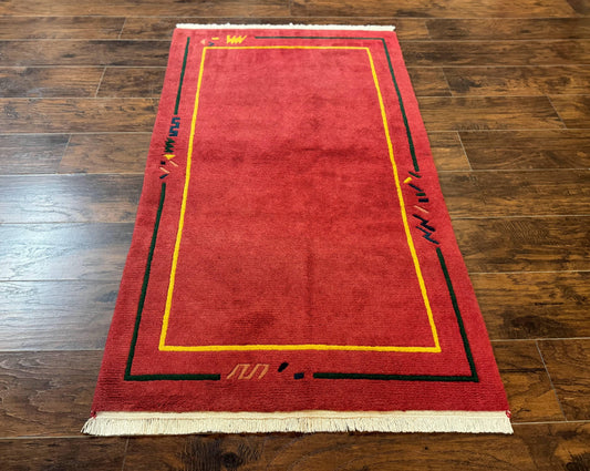 Indo Persian Gabbeh Rug 3x5, Red - Nuvé
