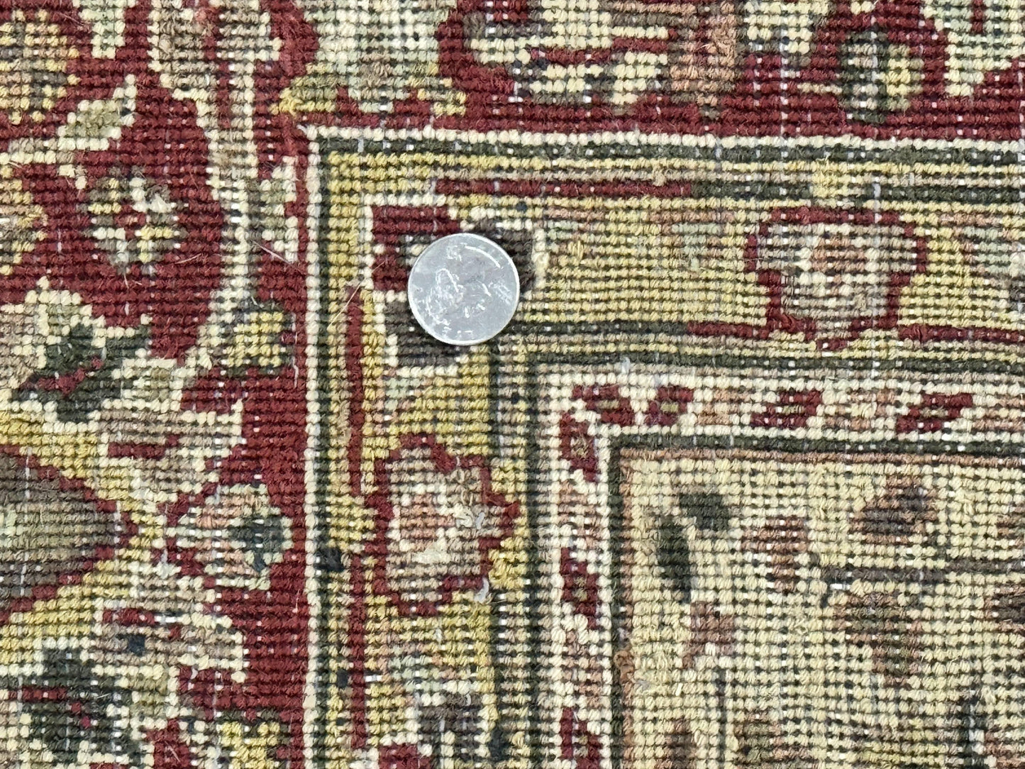 Indo Persian Rug 6x9, Wool Handmade Vintage Rug, Floral Cross Pattern - Nuvé