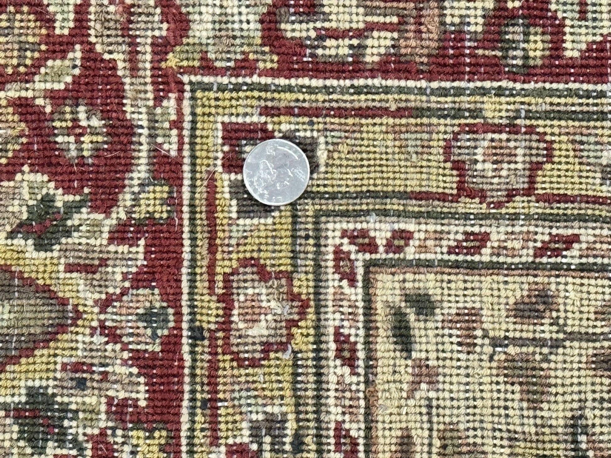 Indo Persian Rug 6x9, Wool Handmade Vintage Rug, Floral Cross Pattern - Nuvé